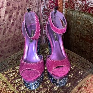 Pink/purple tribal heel